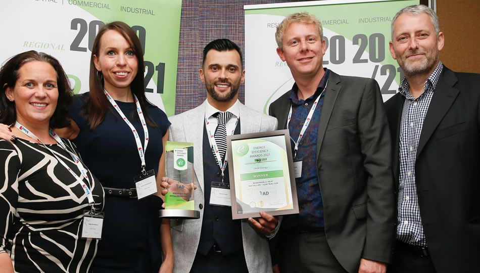 OHM Energy wins RHI Installer/Contractor of the Year Award 2021